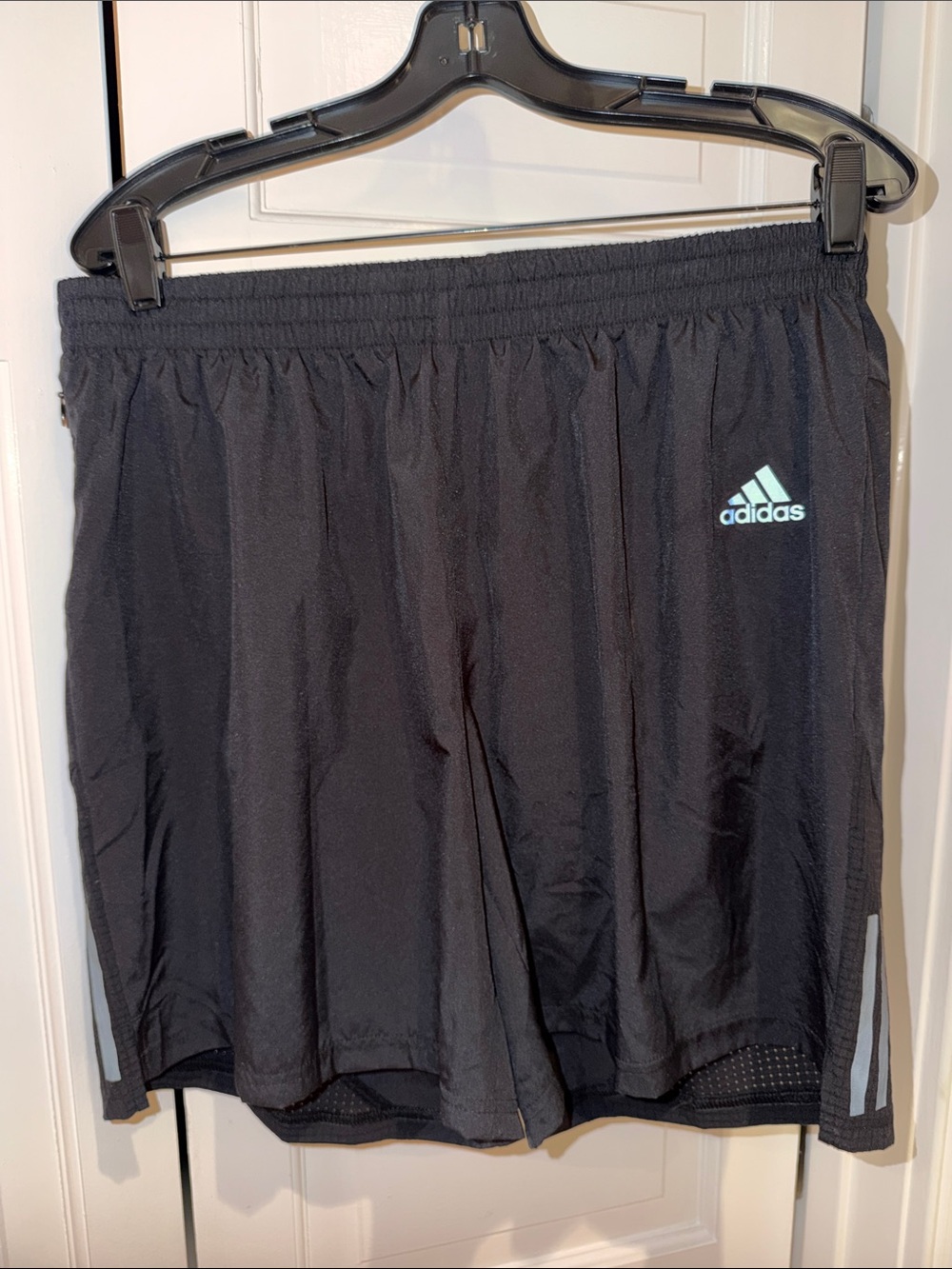 adidas Men's Black Athletic Shorts with Reflective Accents